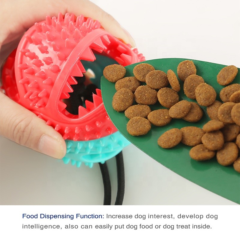Dog Treat Ball Supplier - Interactive Rubber Chew Toy with Suction Cup
