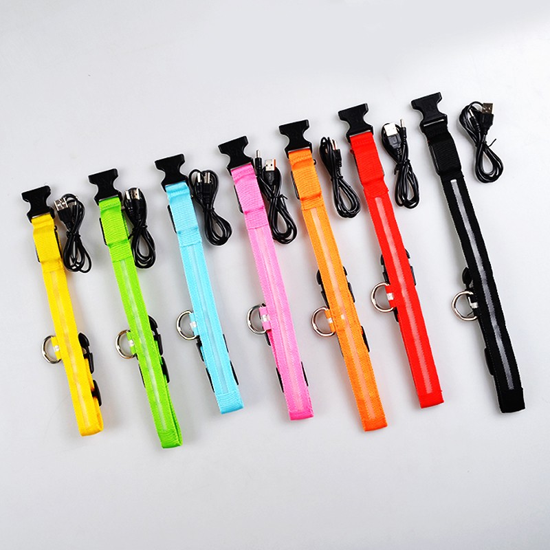Custom LED Collar Supplier - Hot Selling Light Up Pet Collar USB Rechargeable