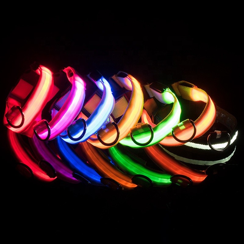 LED Dog Collar Manufacturer - Flashing Light Adjustable Pet Collar Rechargeable