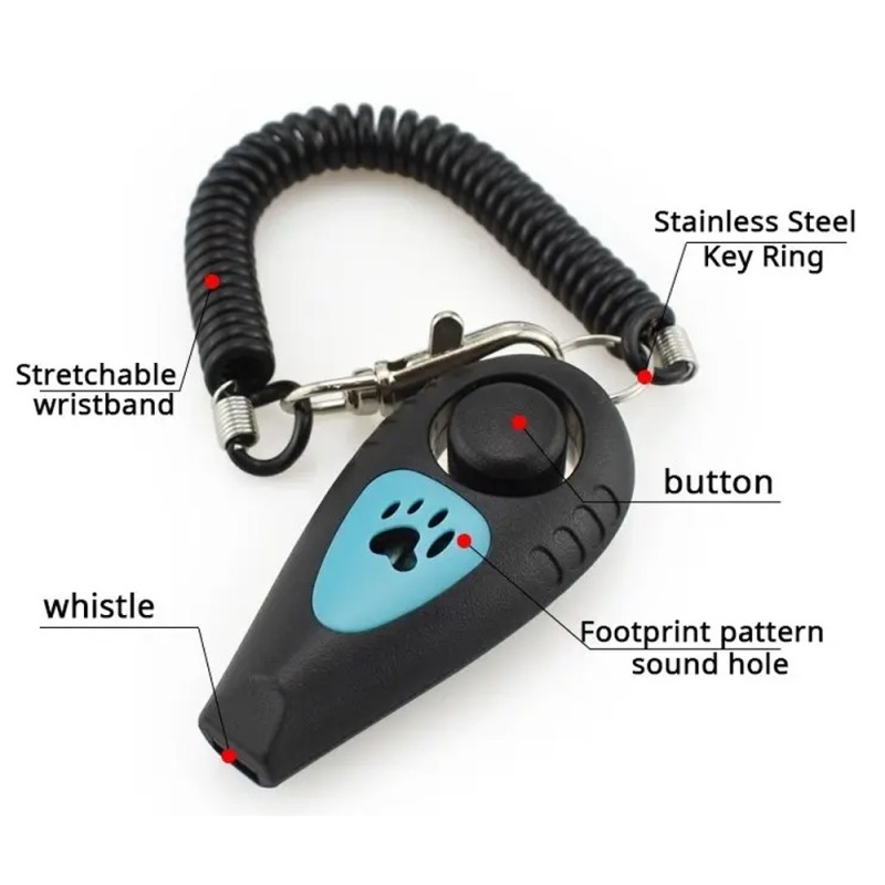 Pet Training Clicker Factory - Custom Logo New Style 2 in 1 Portable Whistle