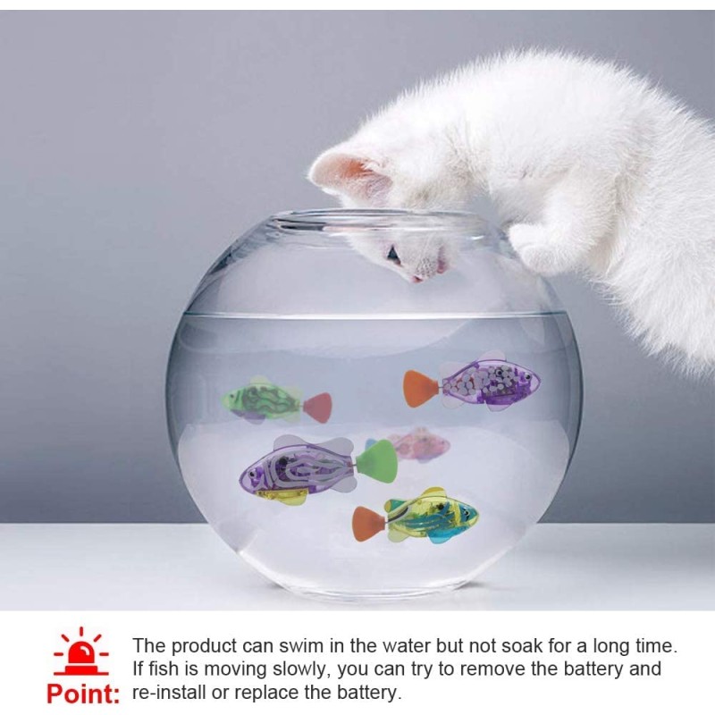 Robot Fish Toy Supplier - Custom Interactive LED Light Swimming Bath Plastic Fish