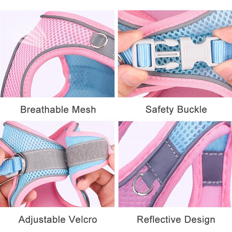 Dog Harness Manufacturer - Reflective Soft Breathable Mesh Step in No Pull