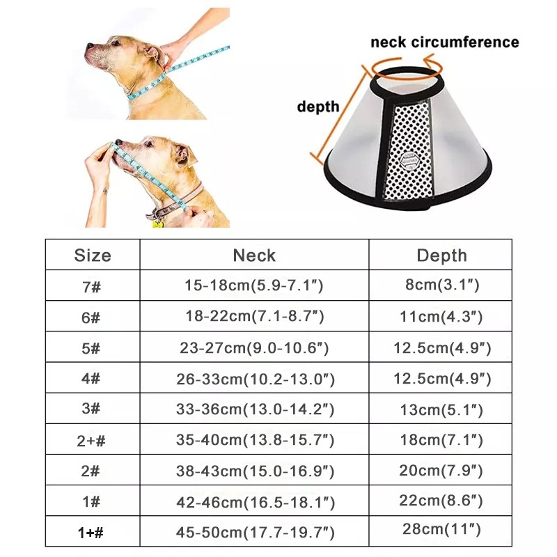Pet Recovery Collar Manufacturer - Plastic Adjustable Cone Anti-Bite Lick Wound Healing