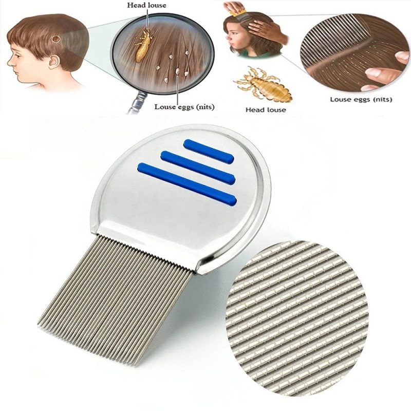 Nit Comb Supplier - Professional Stainless Steel Metal Head Lice Comb