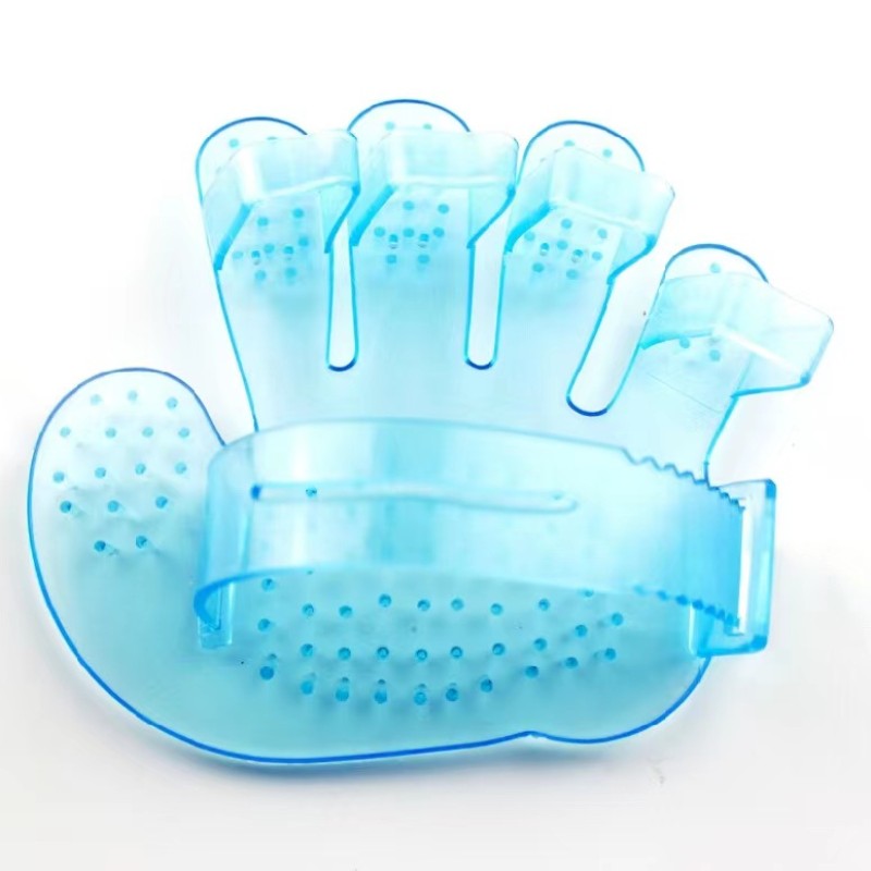 Pet Deshedding Glove Supplier - Plastic Five Finger Grooming Glove for Dogs