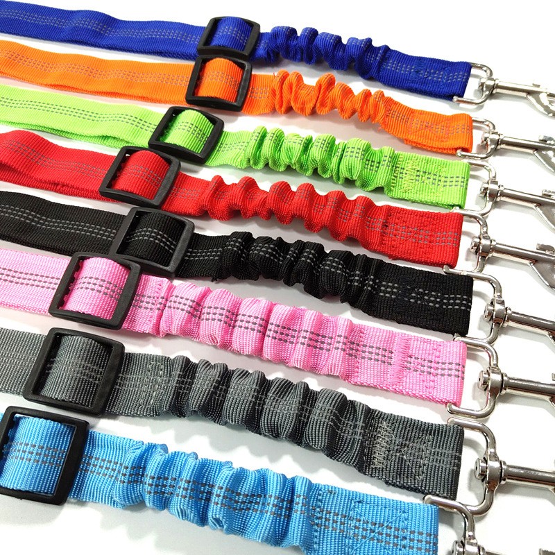 Dog Seat Belt Factory - Adjustable Reflective Elastic Nylon Bungee Safety