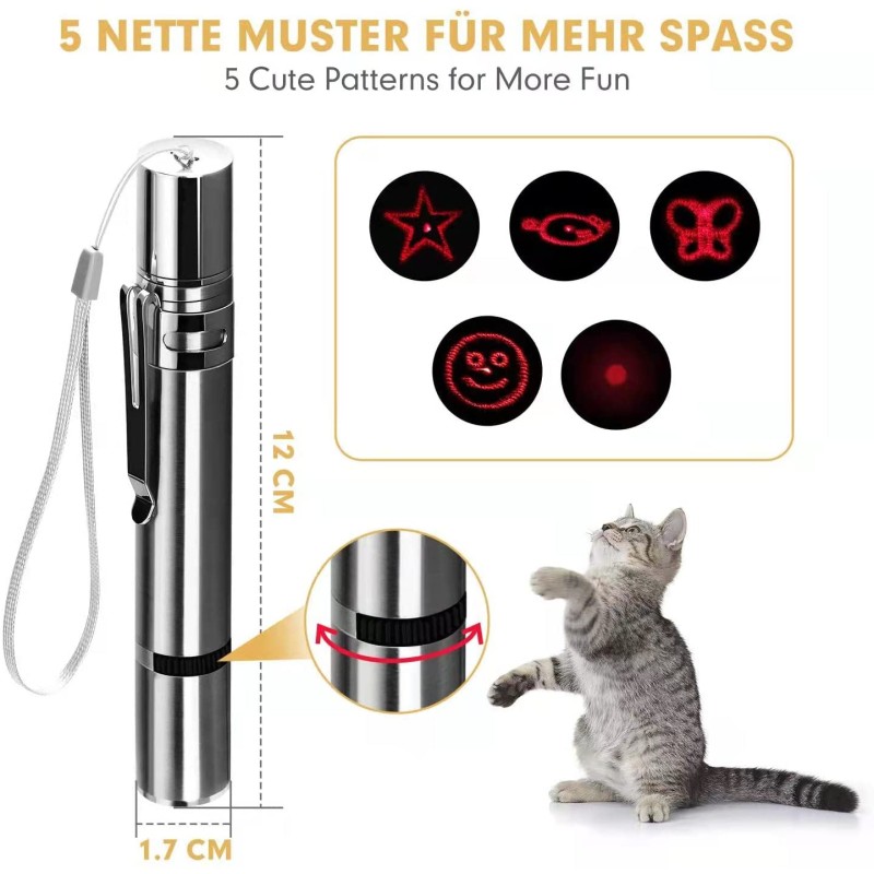 Pet Laser Toy Supplier - 3 in 1 Rechargeable Multi Function LED Laser Pointer