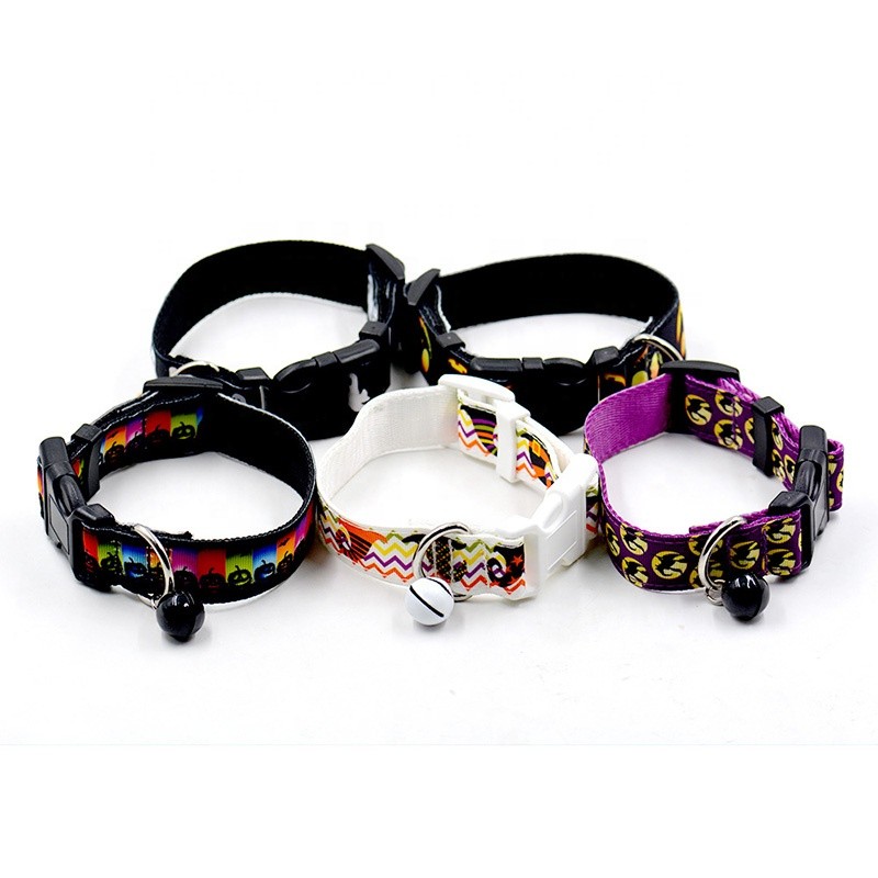 Pet Collar Supplier - Factory Wholesale Halloween Party Collar with Bell
