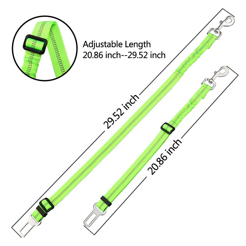 Dog Seat Belt Factory - Adjustable Reflective Elastic Nylon Bungee Safety
