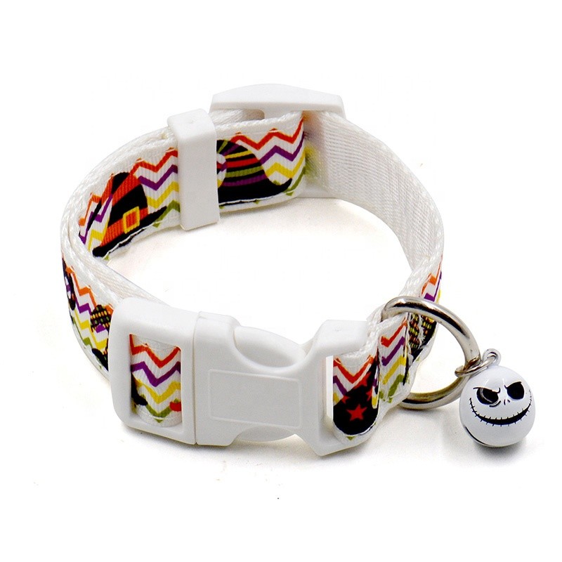 Pet Collar Supplier - Factory Wholesale Halloween Party Collar with Bell