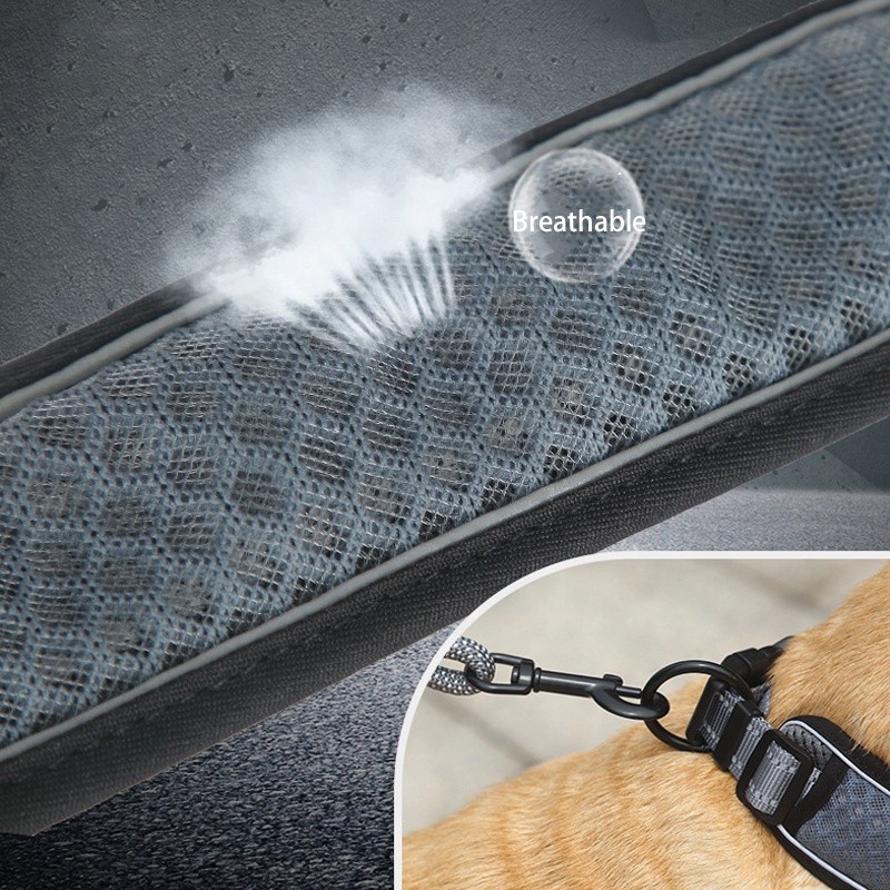 Pet Collar Supplier - 3M Reflective Stripes Breathable Mesh Nylon Webbing