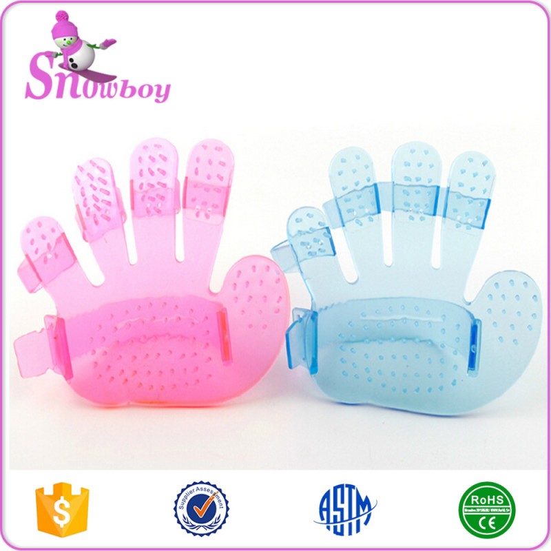 Pet Deshedding Glove Supplier - Plastic Five Finger Grooming Glove for Dogs