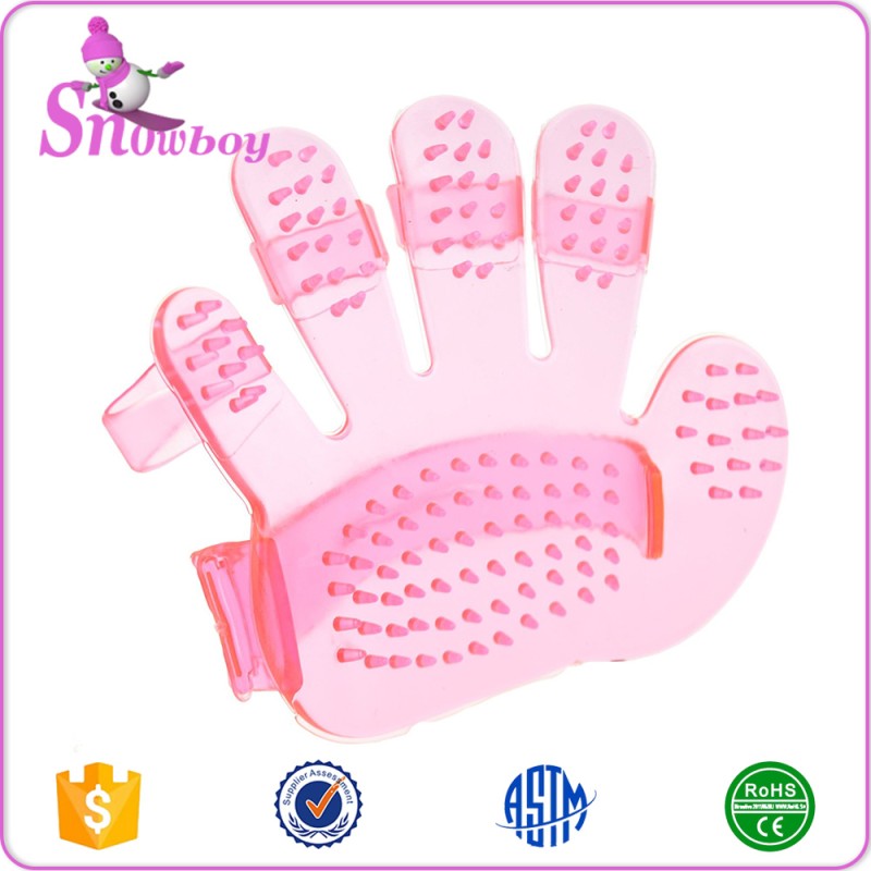 Pet Deshedding Glove Supplier - Plastic Five Finger Grooming Glove for Dogs