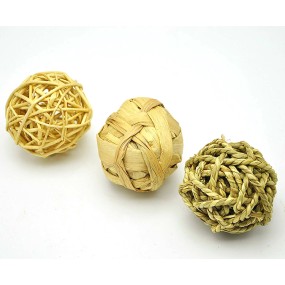 Small Animal Toy Manufacturer - Custom Water Hyacinth Fun Activity Grass Ball