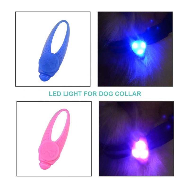Pet Safety Light Factory - LED Collar Safety Light Silicone Clip on Pendant
