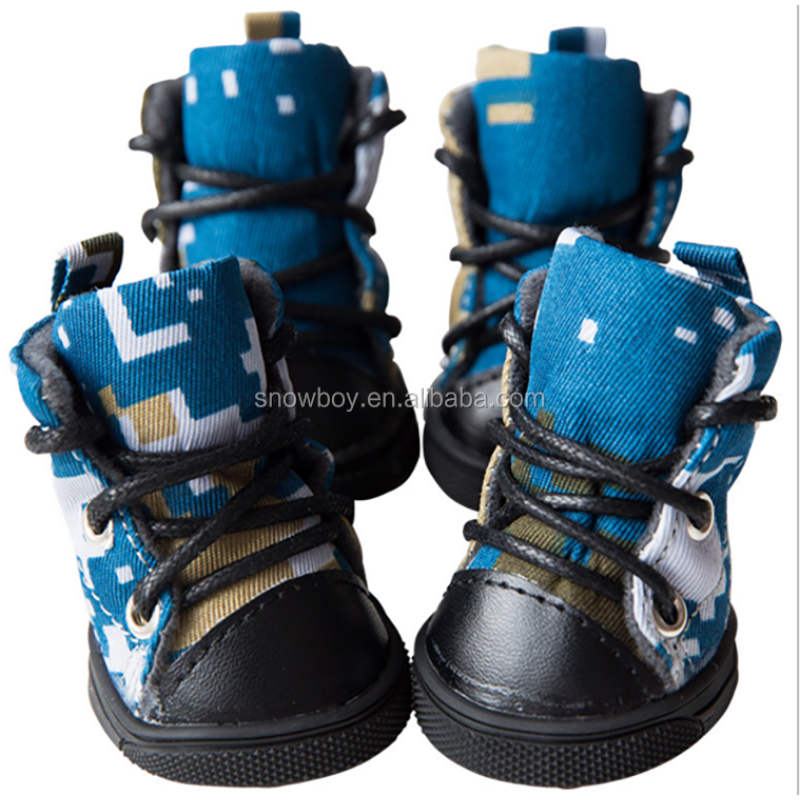 Pet Boots Manufacturer - Camo Anti Slip Winter Warm Cowboy Shoes for Small Dogs