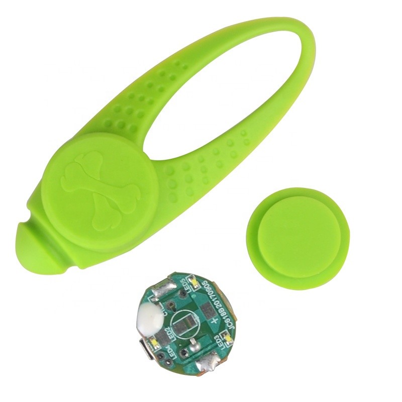 Pet Safety Light Factory - LED Collar Safety Light Silicone Clip on Pendant