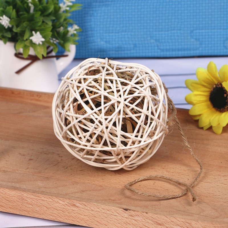 Small Animal Toy Supplier - Fun Natural Woven Chew Willow Branch Grass Balls
