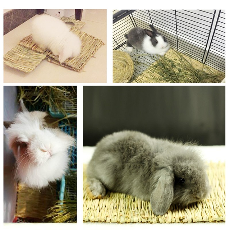 Rabbit Chew Toy Factory - Handmade Timothy Hay Grass Mat Bed for Small Animals