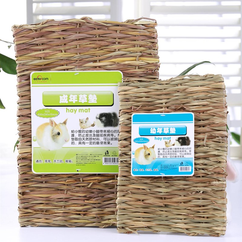 Rabbit Chew Toy Factory - Handmade Timothy Hay Grass Mat Bed for Small Animals