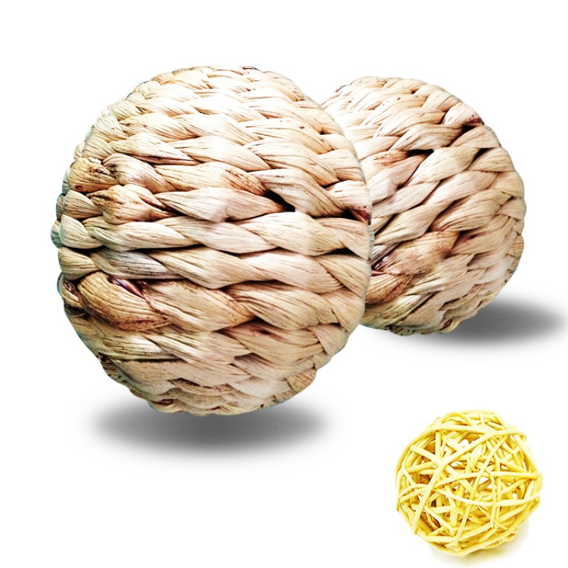 Small Animal Toy Manufacturer - Custom Water Hyacinth Fun Activity Grass Ball