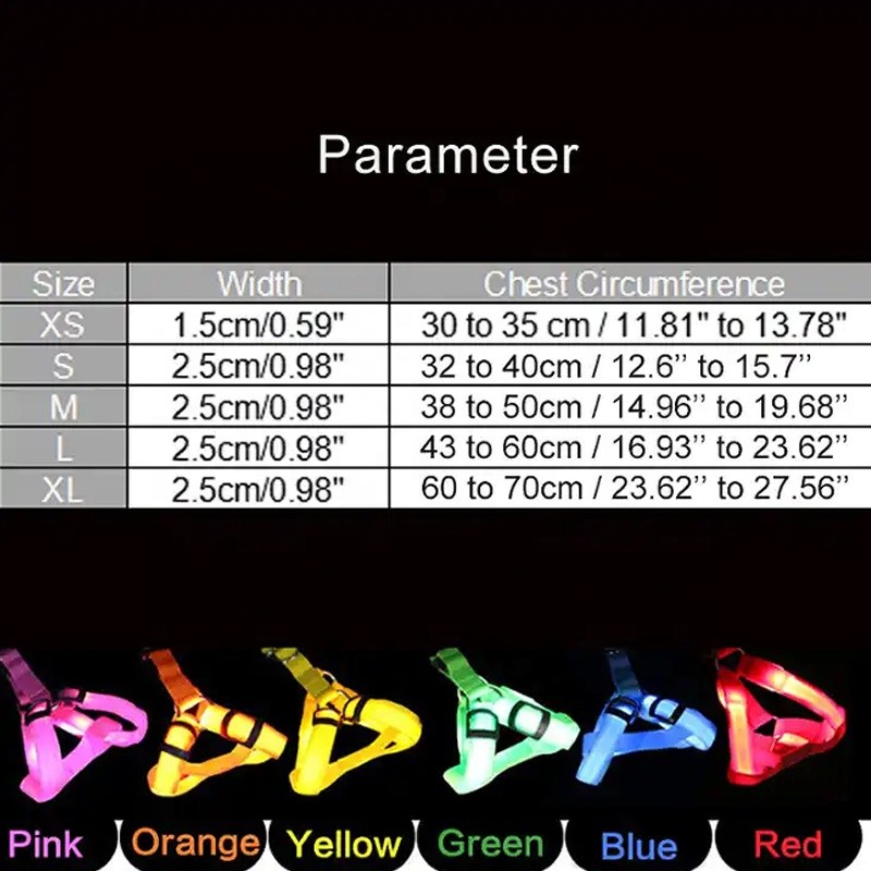 LED Dog Harness Factory - Wholesale Rechargeable Light Up Vest Chest Adjustable