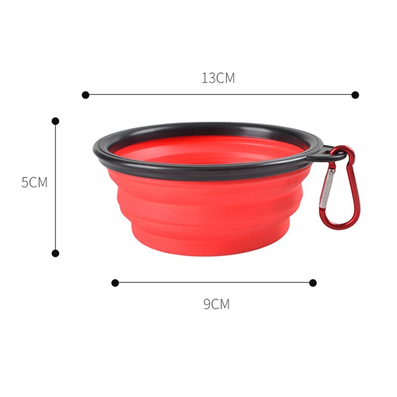 Pet Travel Bowl Supplier - Custom Portable Silicone Collapsible Food Water Bowl
