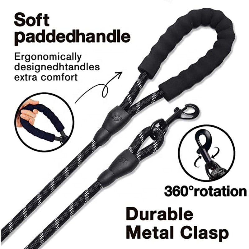Dog Leash Manufacturer - Upgrade Highly Reflective Strong with Padded Handle