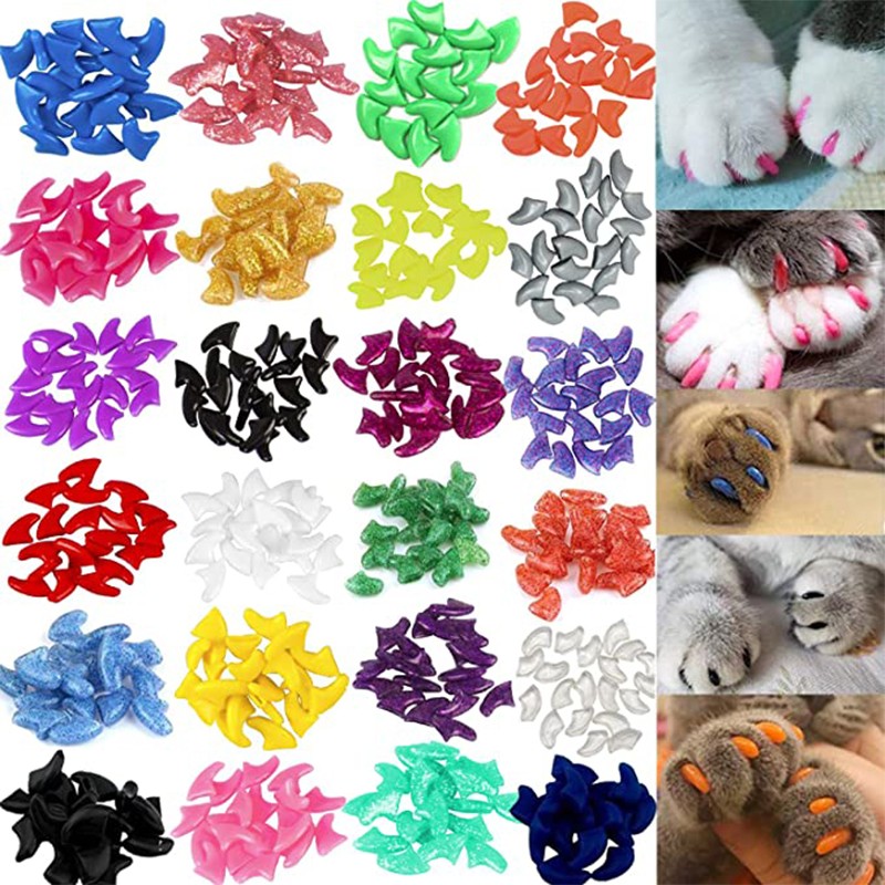 Cat Nail Caps Supplier - Colorful Soft Plastic Pet Claw Covers