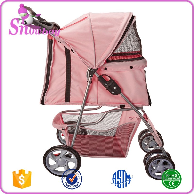 Pet Stroller Manufacturer - Twin Double Foldable 4 Wheel Travel Carrier