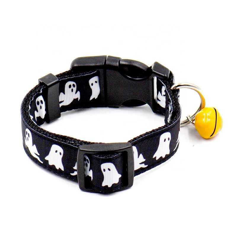 Pet Collar Supplier - Factory Wholesale Halloween Party Collar with Bell