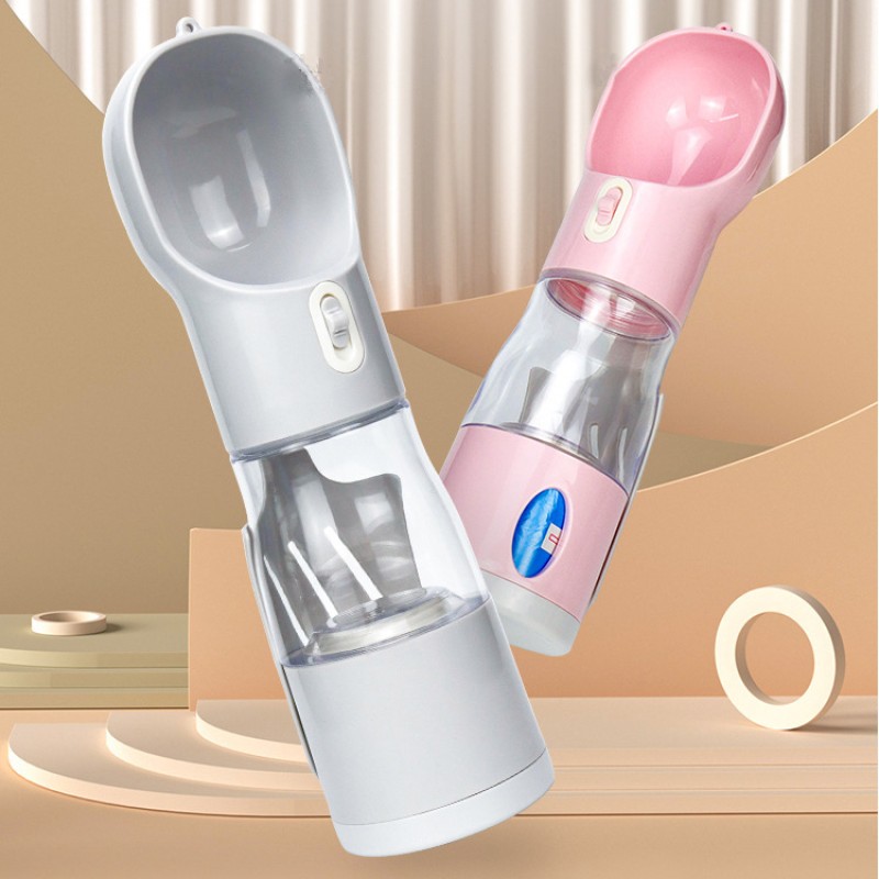 Pet Travel Bottle Manufacturer - Custom 4 in 1 Portable Drinking Water Feeder Multifunctional