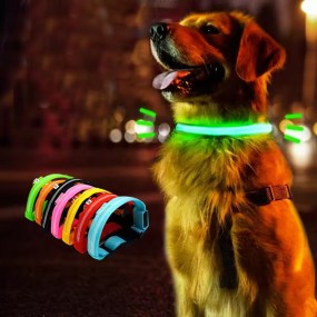 Custom LED Collar Supplier - Hot Selling Light Up Pet Collar USB Rechargeable