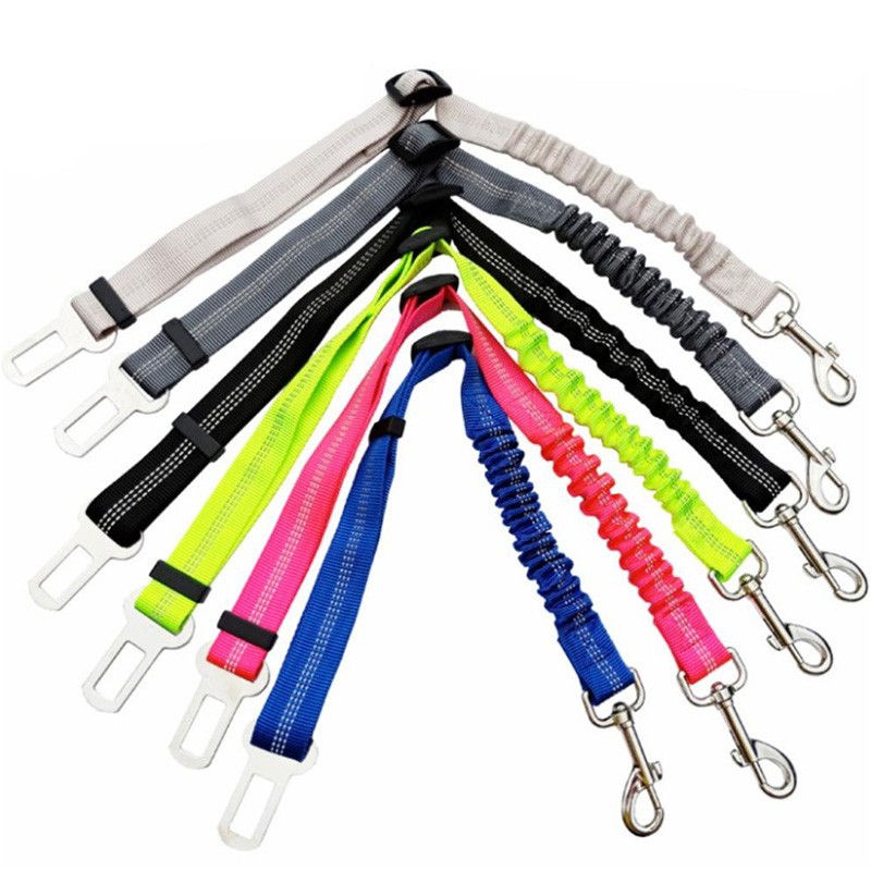 Dog Seat Belt Factory - Adjustable Reflective Elastic Nylon Bungee Safety
