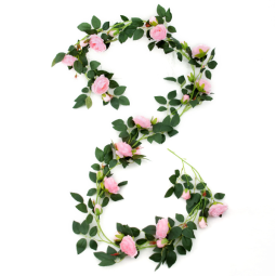 Artificial Rose Manufacturer - Wall Hanging Rose Rattan Artificial Flower for Balcony Wedding