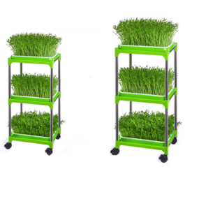 Seedling Tray Rack Supplier - Hydroponic Sprout Rack Microgreen Planter Shelf Stainless Steel