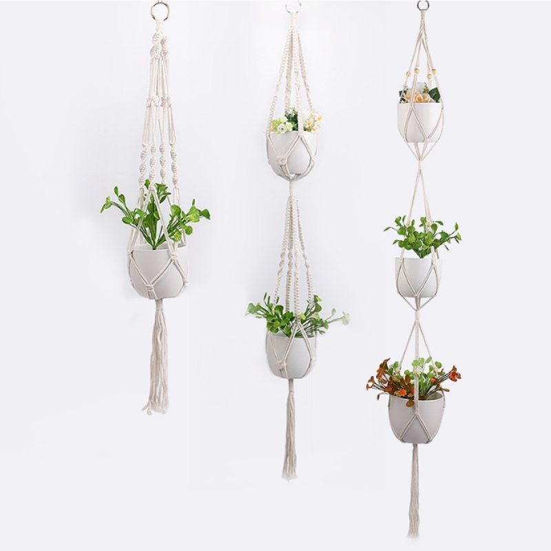 Hanging Planter Manufacturer - Modern Home Garden Balcony Hanging Basket with Cordage