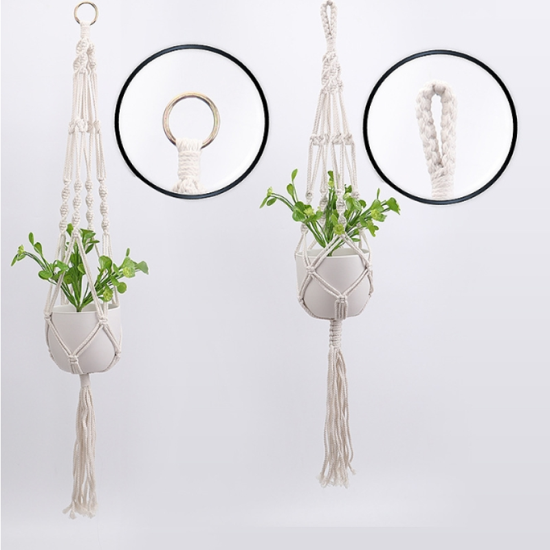 Hanging Planter Manufacturer - Modern Home Garden Balcony Hanging Basket with Cordage