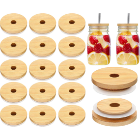 Bamboo Tea Cup Lids Manufacturer - Classic Style Straw Hole Custom