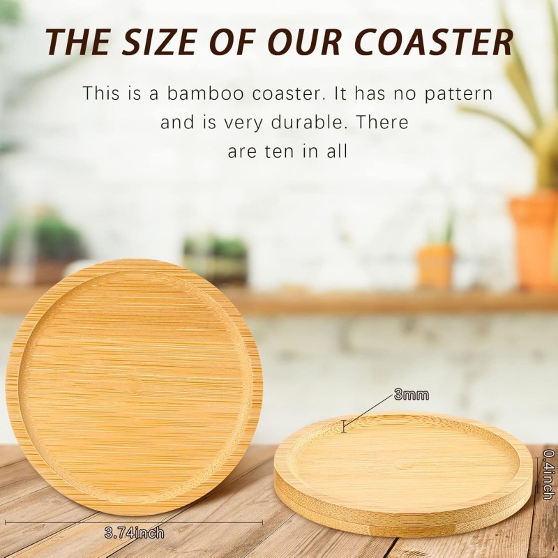 Bamboo Coasters Supplier - 3.74 Inch DIY Resin Saucers OEM