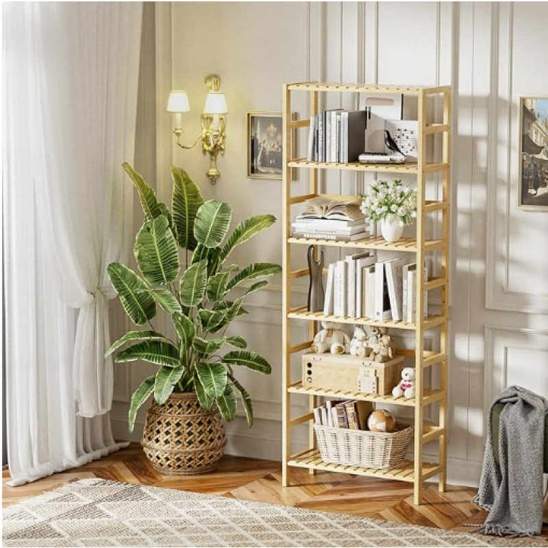Bamboo Bookshelf Factory - 6 Tier Adjustable Bookcase