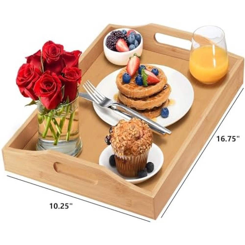 Bamboo Serving Tray Factory - Customizable with Handles OEM