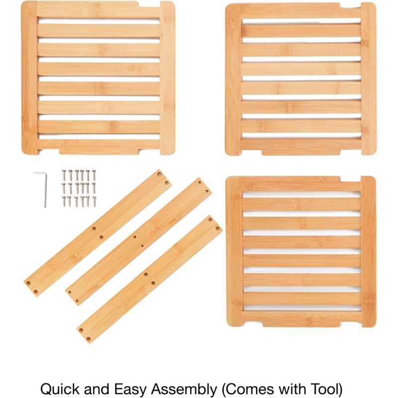 Bamboo Corner Shelf Factory - Kitchen Bathroom Storage Cabinet