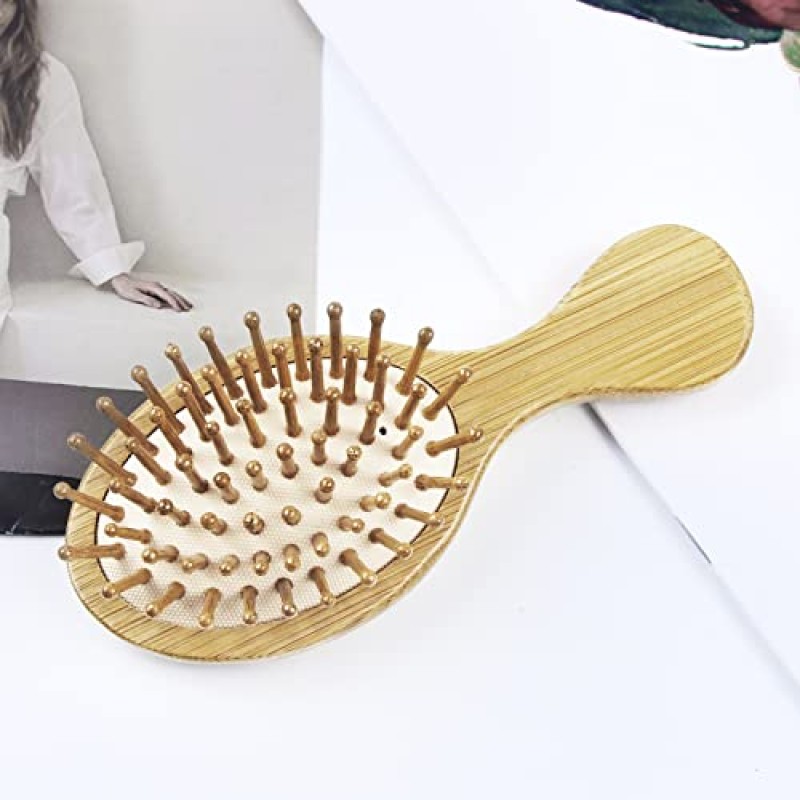 Bamboo Travel Brushes Manufacturer - 2 PCS Wooden Bristles Detangler