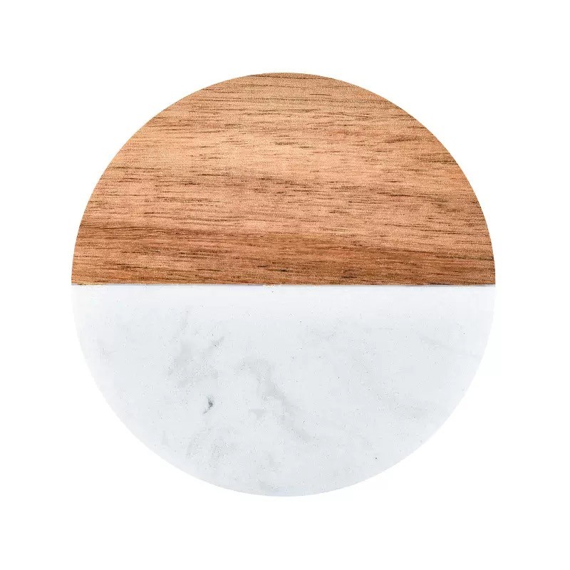 Wooden Coaster Manufacturer - Engraved Marble Bamboo Custom Logo