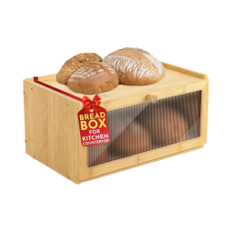 Bamboo Bread Box Manufacturer - Modern Countertop Storage Bin