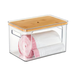 Aluminum Trash Bag Dispenser Supplier - Bamboo Top Organizer