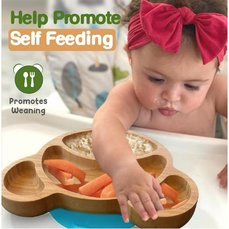 Bamboo Snack Plate Manufacturer - Cartoon Bear Fruit Design