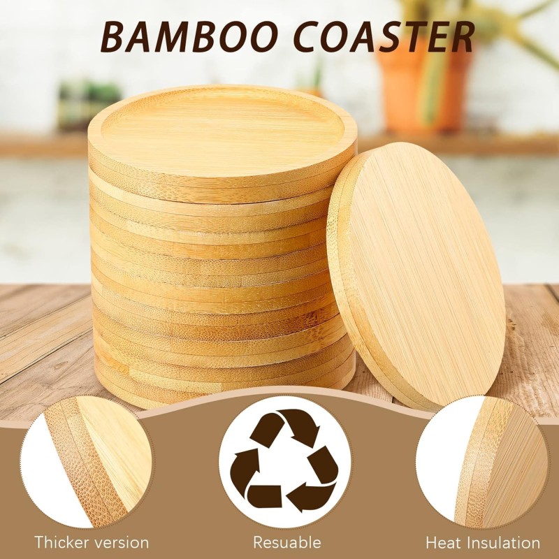 Bamboo Coasters Supplier - 3.74 Inch DIY Resin Saucers OEM