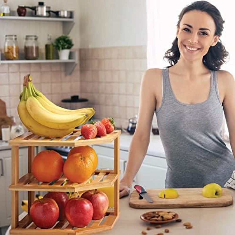 Bamboo Storage Rack Supplier - Countertop Stackable Organizer